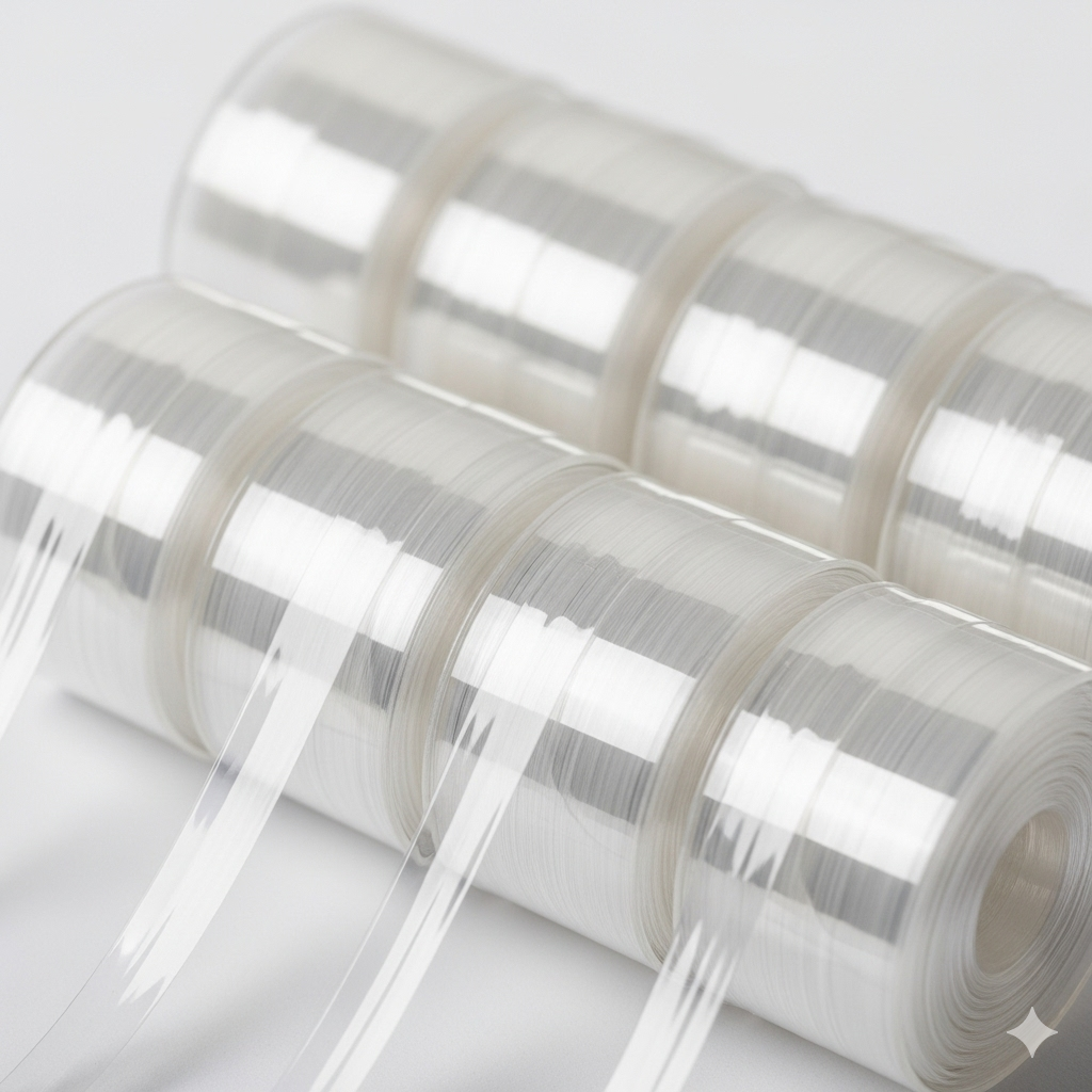 Chun trong - may vai áo, đường may trong suốt (Transparent Elastic Tape)