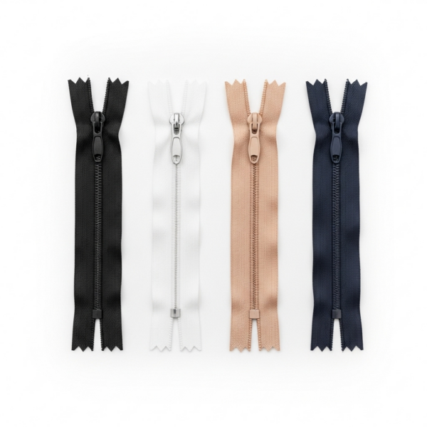 Khóa kéo giọt nước - may váy liền, đầm dạ hội, gối trang trí (Invisible Zipper)