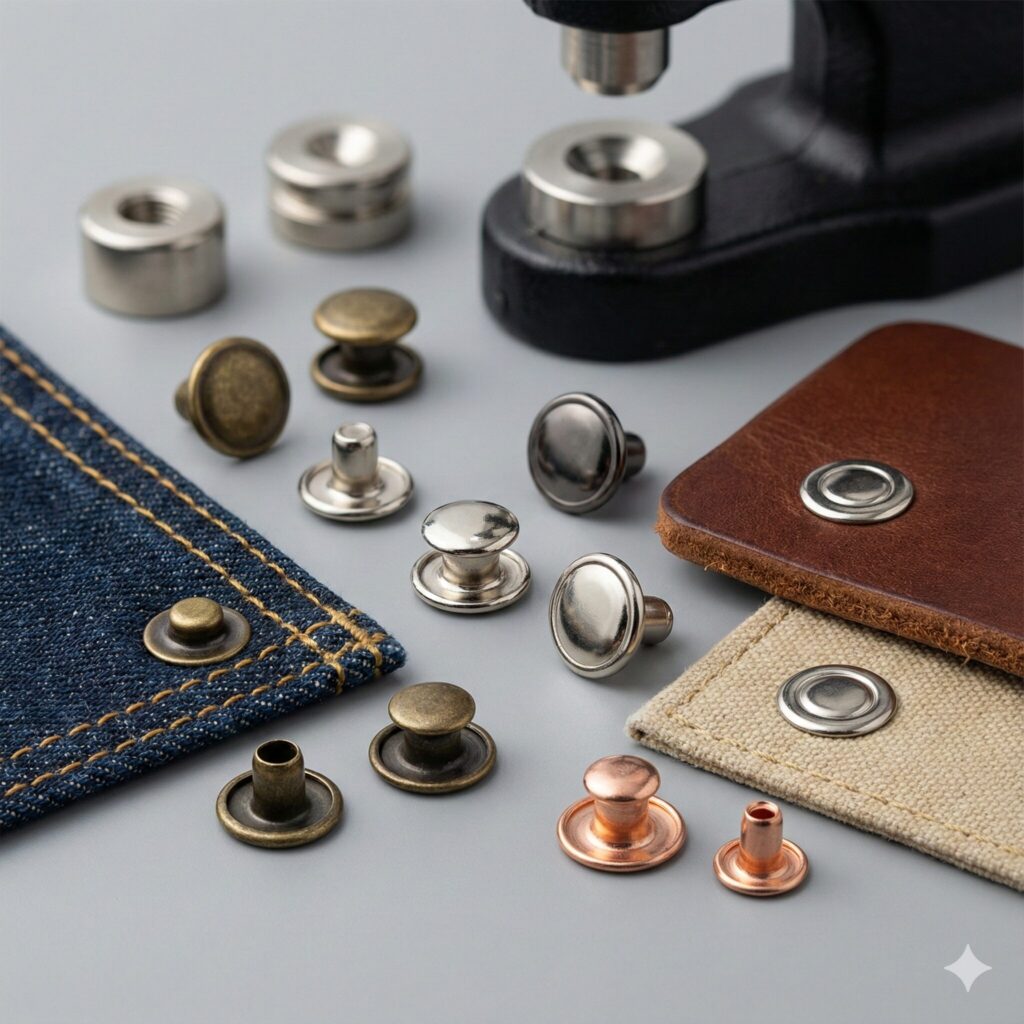 Đinh Tán (Rivets) - Kho Phụ Liệu - Chuyên Phụ Liệu May Mặc Giá Sỉ Uy Tín