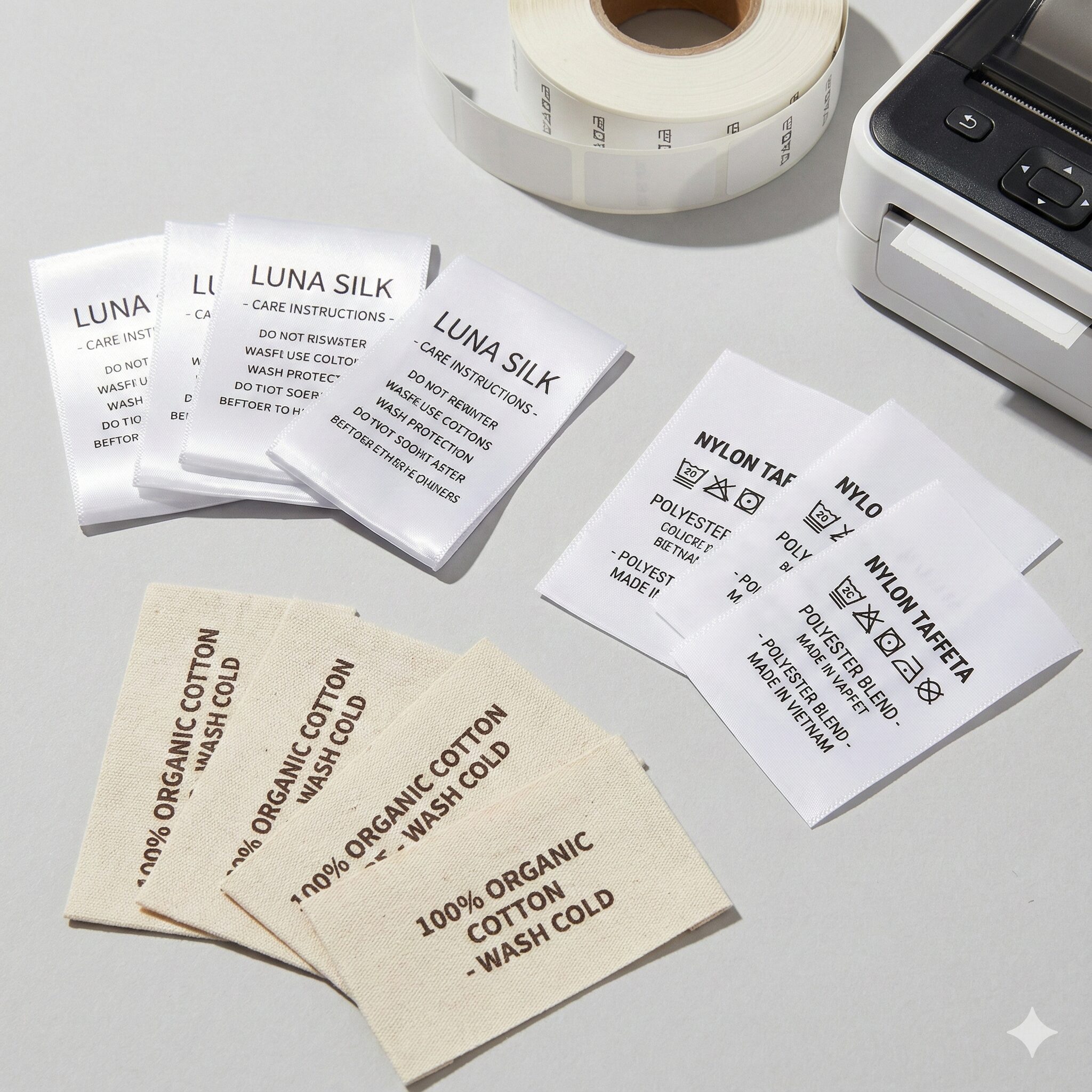 Mác in (Printed labels)